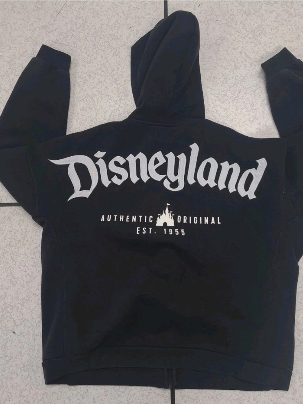 🔥Disney Parks - DISNEYLAND Logo - Zip Hoodie - Black - L💥0